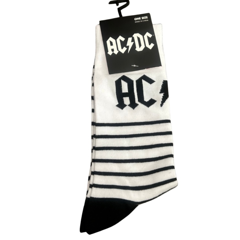 AC/DC Crew Socks | Black/White | Men’s O/S | NWT